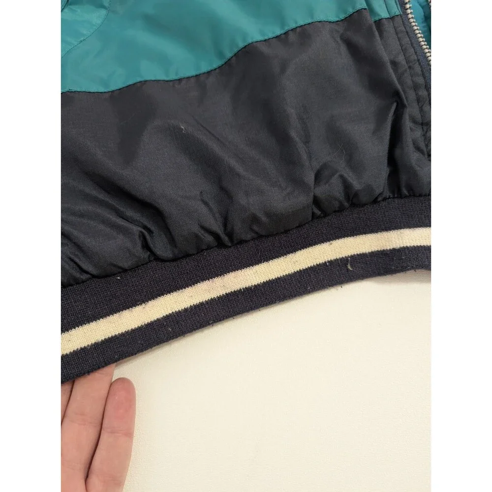 Vintage Reebok Jacket Coat Embroidered XL Mens Track Full Zip Teal Green & Blue